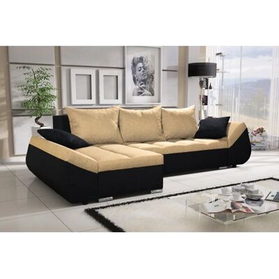 Fun Moebel - KLEO - Schwarz-Gelb - Ottomane Links - Sofa Fun Moebel - KLEO - Schwarz-Gelb - Ottomane Links - Sofa