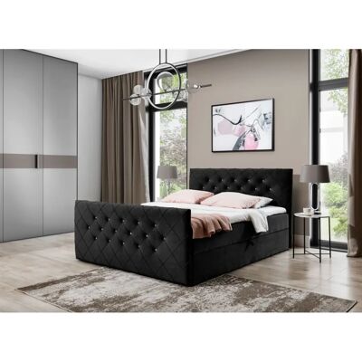 Fun Moebel - EIVOR - 180x200cm - Schwarz - Box Spring Bed Fun Moebel - EIVOR - 180x200cm - Schwarz - Box Spring Bed