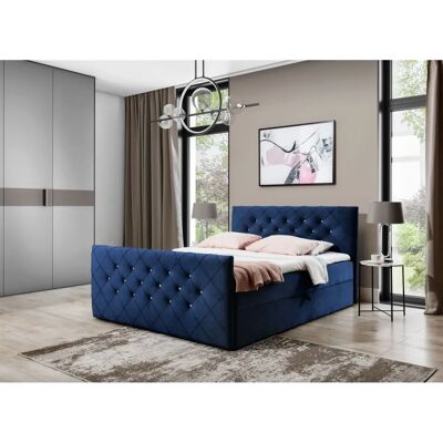 Fun Moebel EIVOR - 160x200cm - Dunkelblau - 2 Bettkästen - Boxspringbett Fun Moebel EIVOR - 160x200cm - Dunkelblau - 2 Bettkästen - Boxspringbett