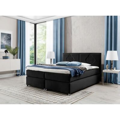 Fun-Möbel DAMIANO DELUX Schwarz 140x200cm Boxspringbett Fun-Möbel DAMIANO DELUX Schwarz 140x200cm Boxspringbett