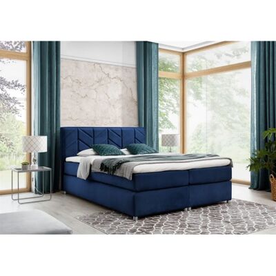 Fun-Möbel - BARTOLO DELUX - Dunkelblau - Boxspringbett Fun-Möbel - BARTOLO DELUX - Dunkelblau - Boxspringbett
