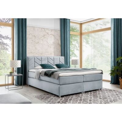 Fun-Möbel - BARTOLO DELUX - Hellgrau - Boxspring bed Fun-Möbel - BARTOLO DELUX - Hellgrau - Boxspring bed