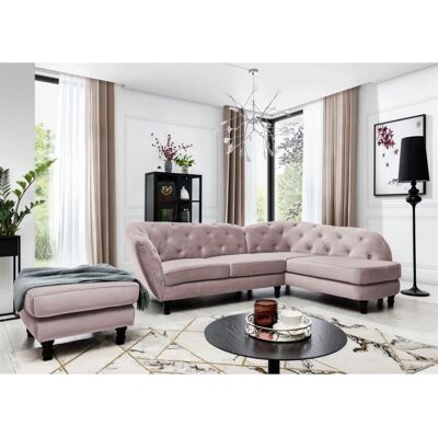 Fun Moebel - CHARLOTTE - Altrosa - Stoff Matt Velvet - Sofa Fun Moebel - CHARLOTTE - Altrosa - Stoff Matt Velvet - Sofa