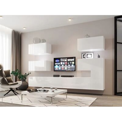 Fun Möbel - NEXI XL 19 - Weiß Hochglanz - Medienwand Fun Möbel - NEXI XL 19 - Weiß Hochglanz - Medienwand