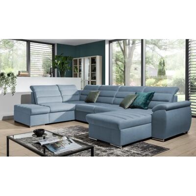 Fun Moebel - PASCARA U-Form - Hellblau - Sofa Bett Fun Moebel - PASCARA U-Form - Hellblau - Sofa Bett
