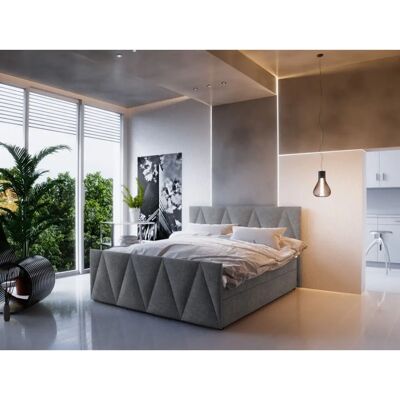 Fun Moebel - HUGO - 200x200 cm - Grau - Boxspring bed Fun Moebel - HUGO - 200x200 cm - Grau - Boxspring bed