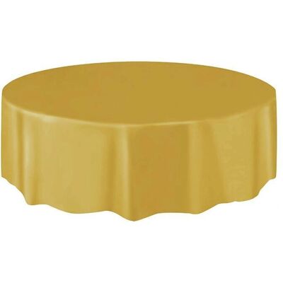 Unique Party - 50035 - Or - Rond 213cm - Nappe - Publicité Unique Party - 50035 - Or - Rond 213cm - Nappe - Publicité