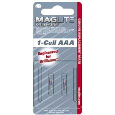 Maglite Solitaire Replacement Bulbs - Twin Pack - Clear Standard Maglite Solitaire Replacement Bulbs - Twin Pack - Clear Standard