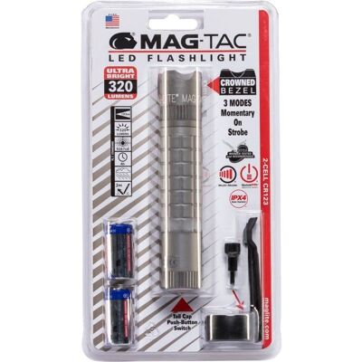 Maglite - MAG-TAC LED - Grigio - Crowned Bezel - Flashlight Maglite - MAG-TAC LED - Grigio - Crowned Bezel - Flashlight