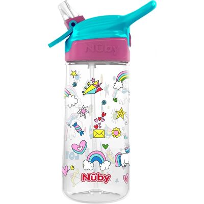 Nuby - Push Button Flip-it Soft Spout Tritan Water Bottle Nuby - Push Button Flip-it Soft Spout Tritan Water Bottle