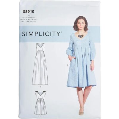 Simplicity S8910 Misses' Empire Dress Pattern - Sewing Pattern Simplicity S8910 Misses' Empire Dress Pattern - Sewing Pattern