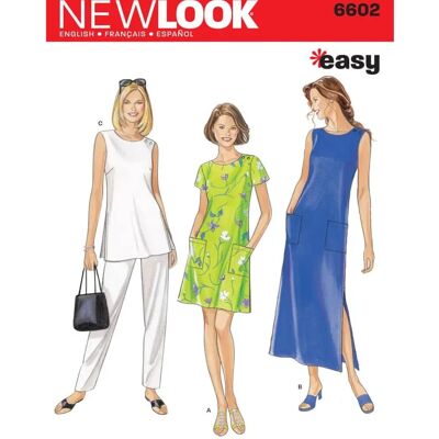 New Look 6602 Dress Pattern - Multicolor New Look 6602 Dress Pattern - Multicolor