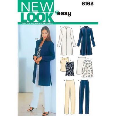 New Look - Modèle 6163 - Patron pour vêtements séparés femme - Publicité New Look - Modèle 6163 - Patron pour vêtements séparés femme - Publicité