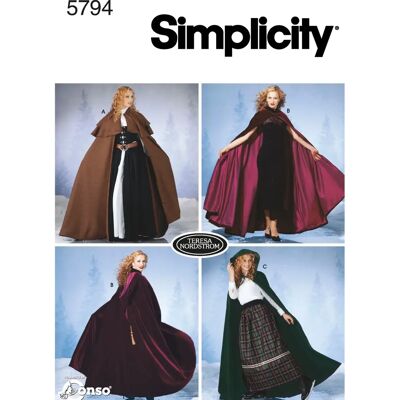 Simplicity 5794 - Modèle de cape couture - Intermédiaire Simplicity 5794 - Modèle de cape couture - Intermédiaire