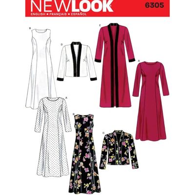 New Look 6305 - Patron robe et manteau - Publicité New Look 6305 - Patron robe et manteau - Publicité