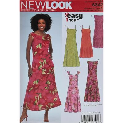 New Look 6347 Size A Misses' Dresses Sewing Pattern - Dresses Pattern New Look 6347 Size A Misses' Dresses Sewing Pattern - Dresses Pattern