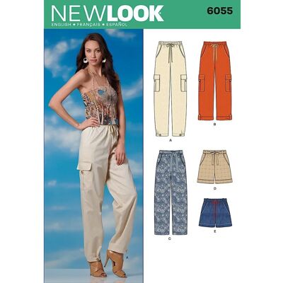 Patron New Look 6055 - Pantalons et Shorts - Vêtements Femmes - Publicité Patron New Look 6055 - Pantalons et Shorts - Vêtements Femmes - Publicité