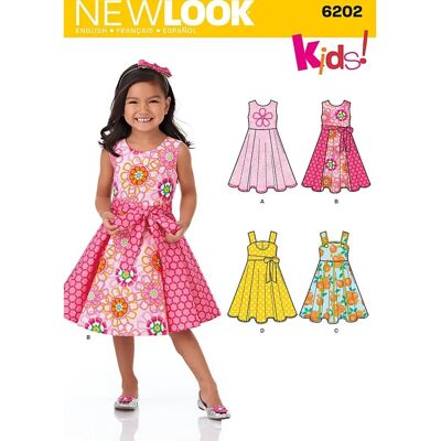 New Look Model NL6202 Girls' Dress & Belt Sewing Pattern - Sewing Pattern New Look Model NL6202 Girls' Dress & Belt Sewing Pattern - Sewing Pattern