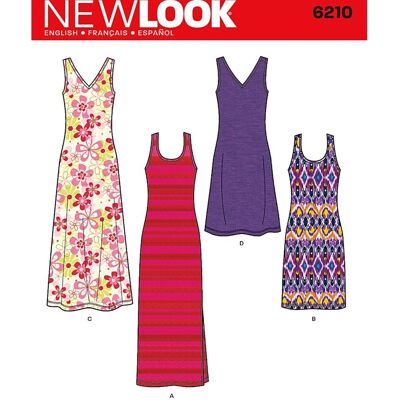 Modèle de Couture New Look 6210 - Robe - Styles Multiples Modèle de Couture New Look 6210 - Robe - Styles Multiples