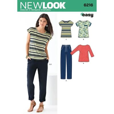 New Look Schnittmuster 6216 - Damen Oberteil & Hose - Freizeit New Look Schnittmuster 6216 - Damen Oberteil & Hose - Freizeit