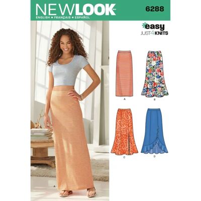 New Look Modell 6288 Lange Rock Schnittmuster - Rock Muster New Look Modell 6288 Lange Rock Schnittmuster - Rock Muster
