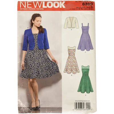 New Look Sewing Pattern UN6390A Herbstkollektion Damenkleider mit vollem Rock - Dress Pattern New Look Sewing Pattern UN6390A Herbstkollektion Damenkleider mit vollem Rock - Dress Pattern
