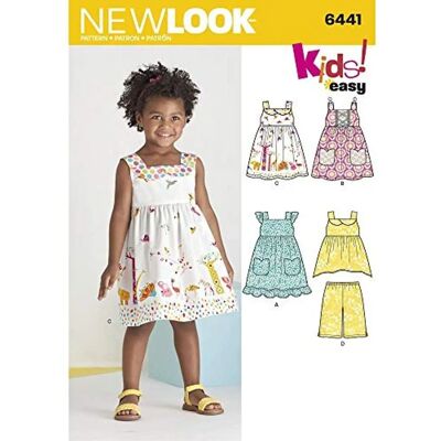 Patron New Look 6441 - Robe bébé - Modèle de couture facile pour débutants - Publicité Patron New Look 6441 - Robe bébé - Modèle de couture facile pour débutants - Publicité