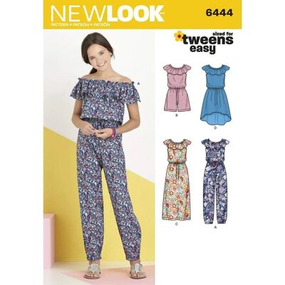New Look 6444 - Patron pour pantalons et robes pour enfants New Look 6444 - Patron pour pantalons et robes pour enfants