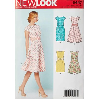 Patron de couture New Look 6447A - Robe - Publicité Patron de couture New Look 6447A - Robe - Publicité
