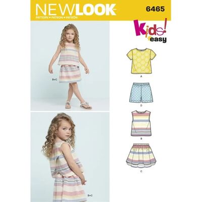 Patron couture fille New Look 6465 - Ensemble décontracté - Publicité Patron couture fille New Look 6465 - Ensemble décontracté - Publicité