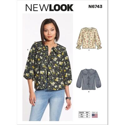 Modello New Look 6743 - Schema di cucito Modello New Look 6743 - Schema di cucito