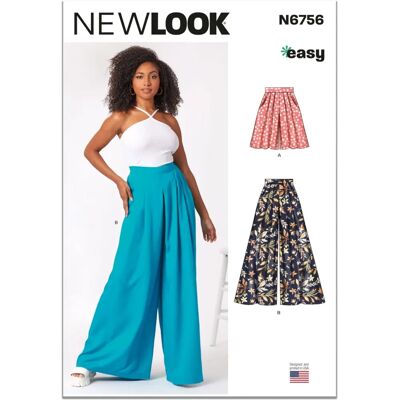 Modèle New Look 6756 - Tailles 10-22 - Shorts et pantalons - Publicité Modèle New Look 6756 - Tailles 10-22 - Shorts et pantalons - Publicité