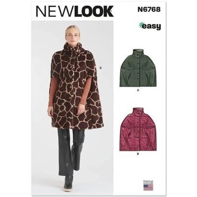 New Look Model 6768 Sewing Pattern - Dress, Cape - Easy Fit New Look Model 6768 Sewing Pattern - Dress, Cape - Easy Fit