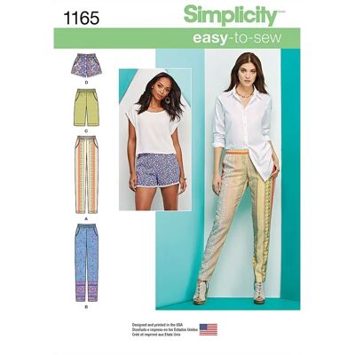 Patron de couture pour pantalons et shorts femmes Simplicity Patron de couture pour pantalons et shorts femmes Simplicity