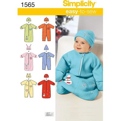 Simplicity Barnsömnadsmönster - 1565 - XS till S Simplicity Barnsömnadsmönster - 1565 - XS till S
