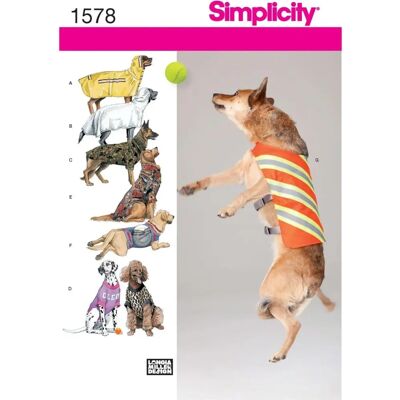 Simplicity Mönster för hundkläder 1578 - Hundkläder Simplicity Mönster för hundkläder 1578 - Hundkläder