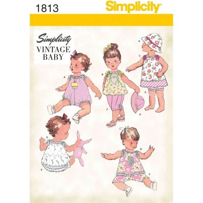 Simplicity S1813.A - Patron de couture pour bébé - Style Vintage - Publicité Simplicity S1813.A - Patron de couture pour bébé - Style Vintage - Publicité