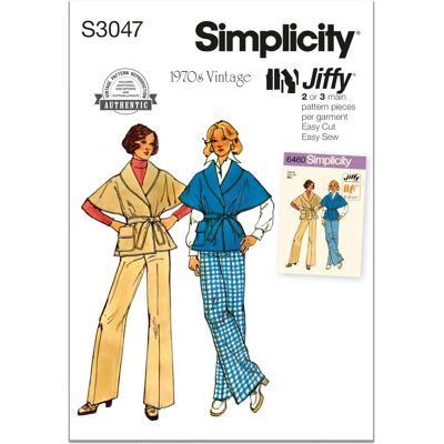 Simplicity Misses' 1970s Vintage Pants and Jacket Sewing Pattern - Clothing Pattern Simplicity Misses' 1970s Vintage Pants and Jacket Sewing Pattern - Clothing Pattern