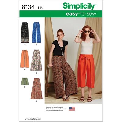 Simplicity Damernas Byxmönster - 8134 Simplicity Damernas Byxmönster - 8134