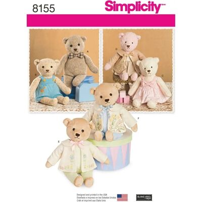 Patron Couture Ourson Simplicity 8155 Patron Couture Ourson Simplicity 8155