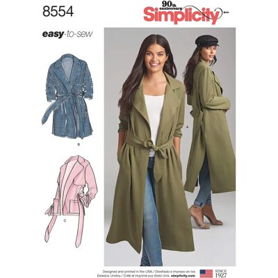 Modèle de trench pour femme et veste - Patron de couture - Publicité Modèle de trench pour femme et veste - Patron de couture - Publicité