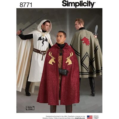 Modèle de Capes Unisex de Simplicity - Patron 8771 - Publicité Modèle de Capes Unisex de Simplicity - Patron 8771 - Publicité