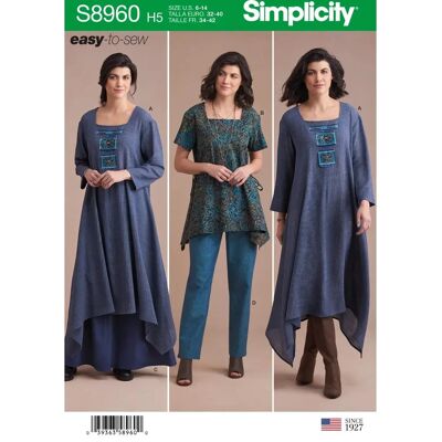 Simplicity Patroon 8960 - Jurk, Tuniek, Broek Simplicity Patroon 8960 - Jurk, Tuniek, Broek