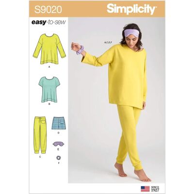 Simplicity S9020 Misses' Sleepwear/Loungewear Pattern - Sleepwear Pattern Simplicity S9020 Misses' Sleepwear/Loungewear Pattern - Sleepwear Pattern