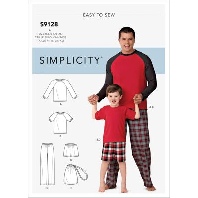 Simplicity S9128 Boys' & Men's Loungewear Pattern Simplicity S9128 Boys' & Men's Loungewear Pattern