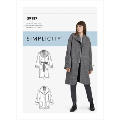 Modèle Simplicity 9187 - Guide couture robe et manteau - Publicité Modèle Simplicity 9187 - Guide couture robe et manteau - Publicité