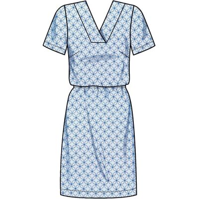 Patron de couture Simplicity S9262 Robe Droite Décolleté V - Publicité Patron de couture Simplicity S9262 Robe Droite Décolleté V - Publicité
