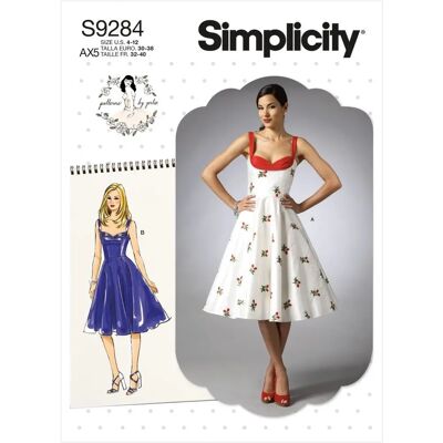 Patron de robe Simplicity S9284 - Style évasé - Publicité Patron de robe Simplicity S9284 - Style évasé - Publicité