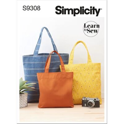 Modèle de Couture S9308 Sac Tote Simplicity - Patron - Publicité Modèle de Couture S9308 Sac Tote Simplicity - Patron - Publicité