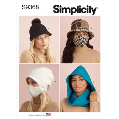 Simplicity S9368 - Mönster för hatt, sjal, maska Simplicity S9368 - Mönster för hatt, sjal, maska